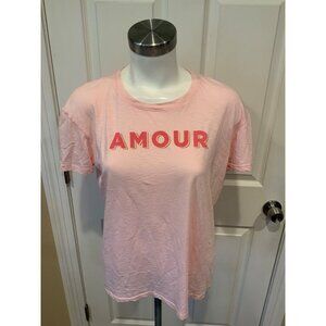 SUNDRY Pink Short Sleeve Amour T-Shirt $78, Size 0 (XS), NWT!